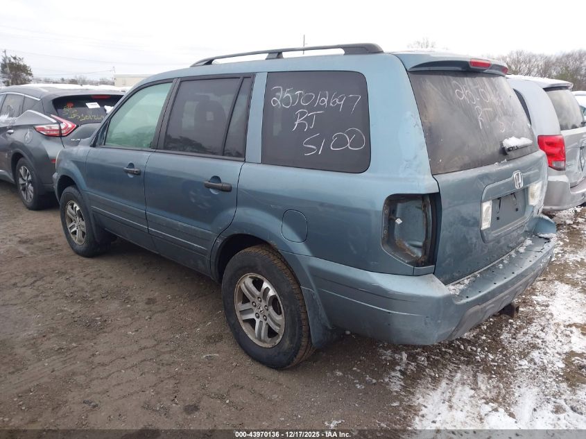 2005 Honda Pilot Ex-L VIN: 5FNYF186X5B067620 Lot: 43970136