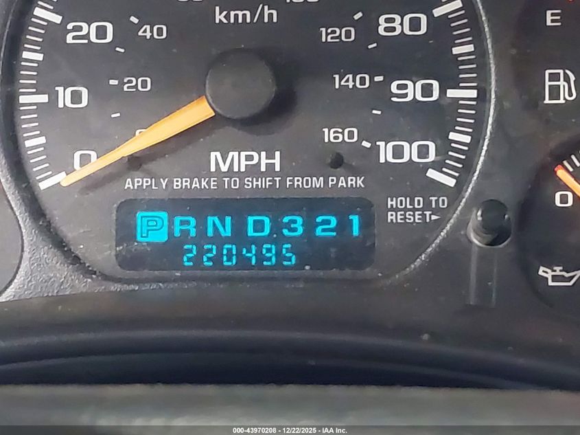 2001 Chevrolet Suburban 1500 Ls VIN: 3GNFK16TX1G257862 Lot: 43970208