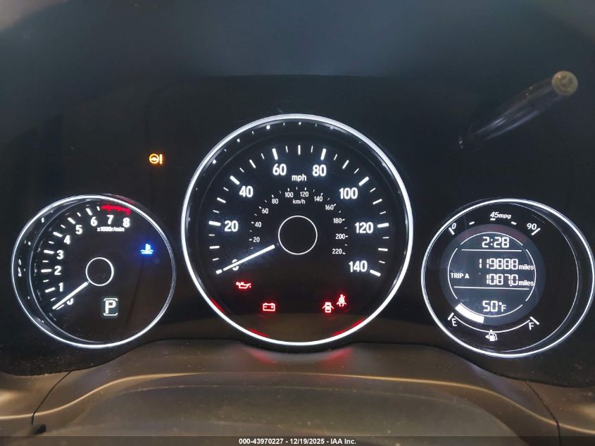 2019 Honda Hr-V Lx VIN: 3CZRU6H37KG726055 Lot: 43970227