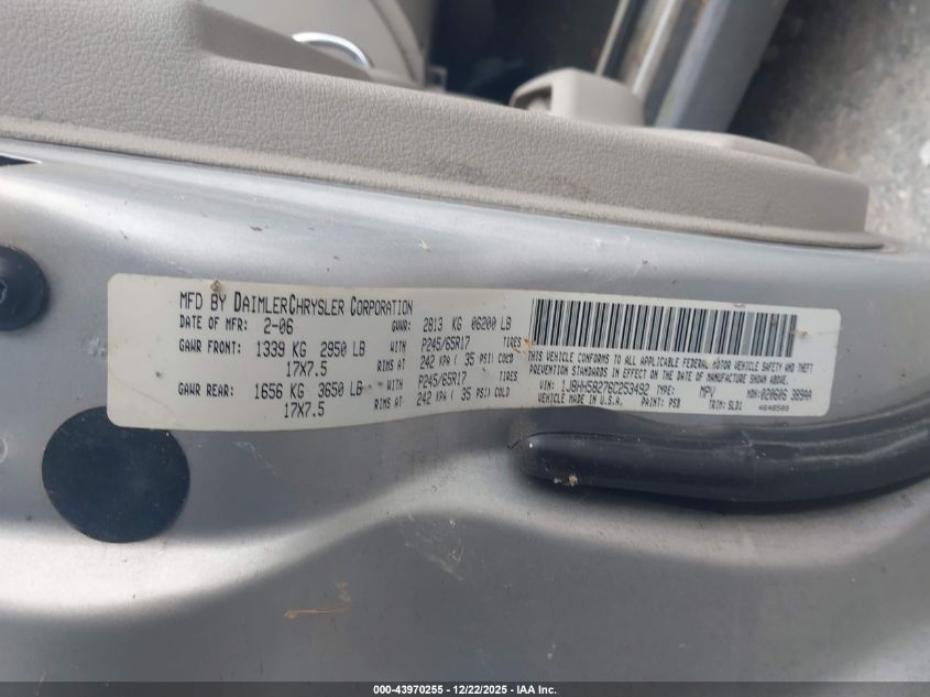 2006 Jeep Commander Limited VIN: 1J8HH58276C253492 Lot: 43970255