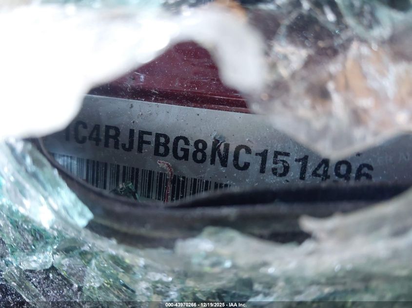 2022 Jeep Grand Cherokee Wk Limited 4X4 VIN: 1C4RJFBG8NC151496 Lot: 43970266