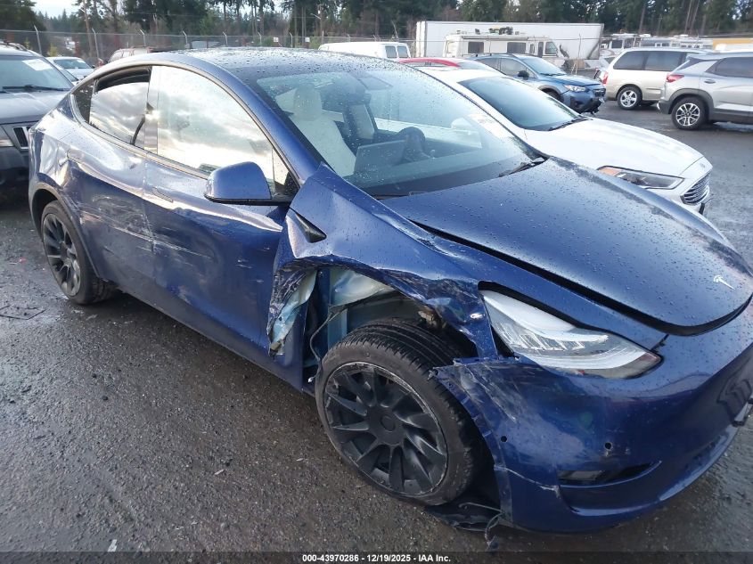 2021 Tesla Model Y Long Range Dual Motor All-Wheel Drive VIN: 5YJYGDEEXMF224605 Lot: 43970286