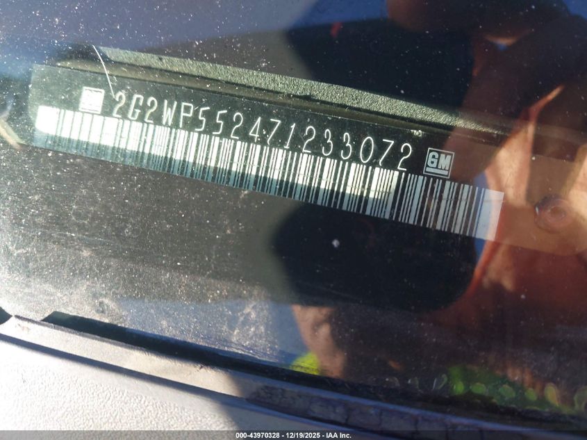 2007 Pontiac Grand Prix VIN: 2G2WP552471233072 Lot: 43970328