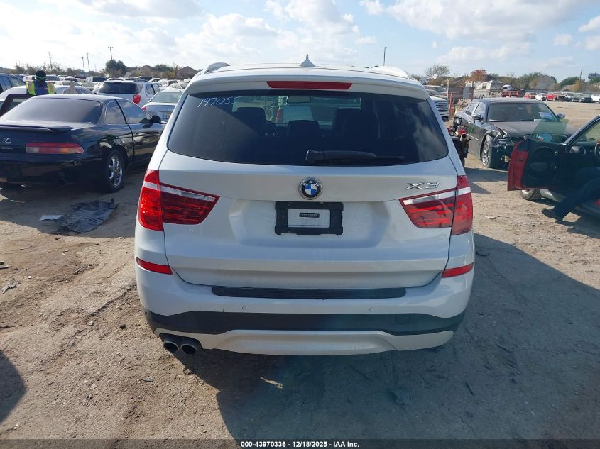 2017 BMW X3 Sdrive28I VIN: 5UXWZ7C31H0X42173 Lot: 43970336