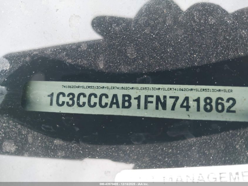 2015 Chrysler 200 Limited VIN: 1C3CCCAB1FN741862 Lot: 43970405