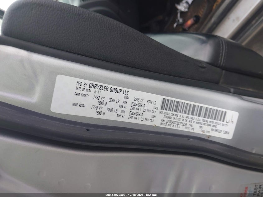1D4RD4GG3BC729250 2011 DODGE DURANGO photo no. 9