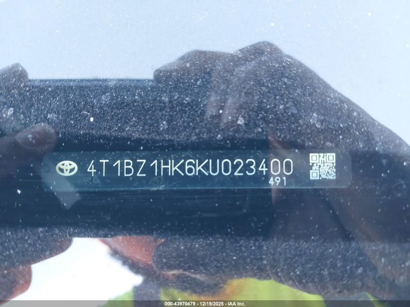 2019 Toyota Camry Xse V6 VIN: 4T1BZ1HK6KU023400 Lot: 43970479