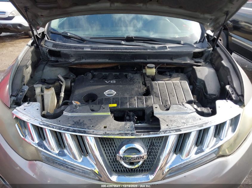 2010 Nissan Murano Sl VIN: JN8AZ1MU2AW016541 Lot: 43970541