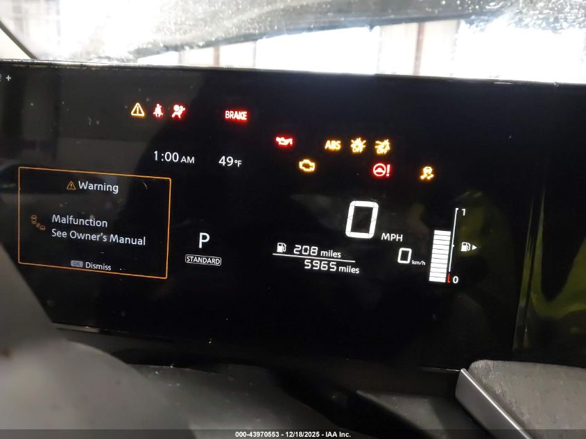 2025 Nissan Kicks Sv Intelligent Awd VIN: 3N8AP6CB9SL413433 Lot: 43970553