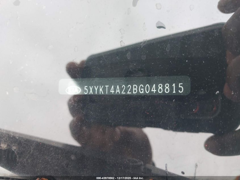 2011 Kia Sorento Lx V6 VIN: 5XYKT4A22BG048815 Lot: 43970562