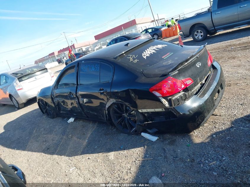 2013 Infiniti G37X VIN: JN1CV6ARXDM765863 Lot: 43970655