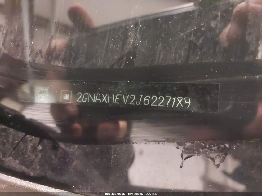 2018 Chevrolet Equinox Ls VIN: 2GNAXHEV2J6227189 Lot: 43970665