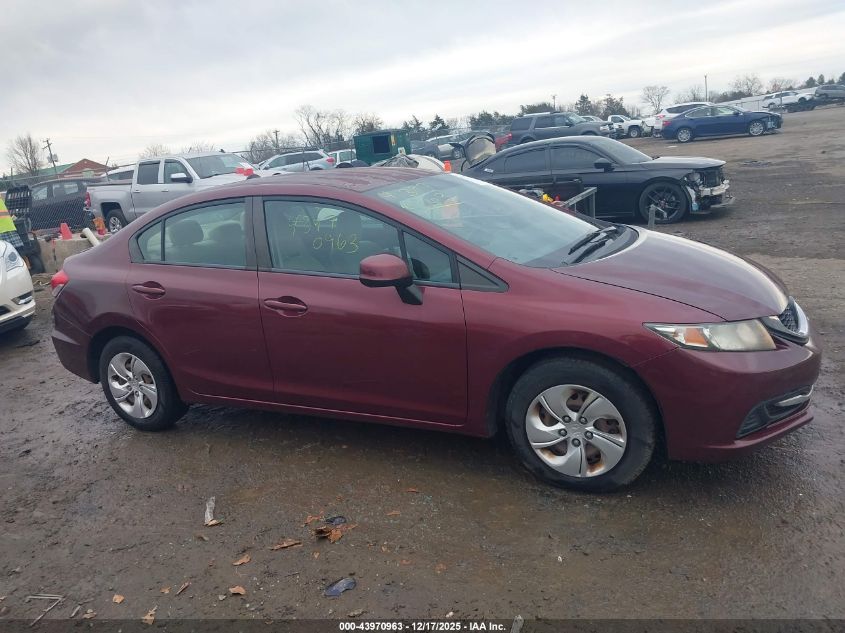 2013 Honda Civic Lx VIN: 2HGFB2F56DH569828 Lot: 43970963