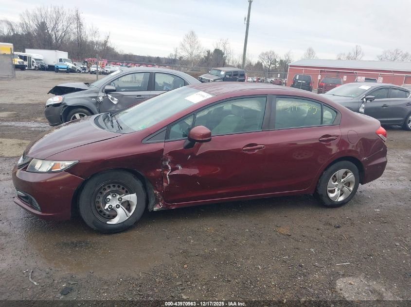 2013 Honda Civic Lx VIN: 2HGFB2F56DH569828 Lot: 43970963