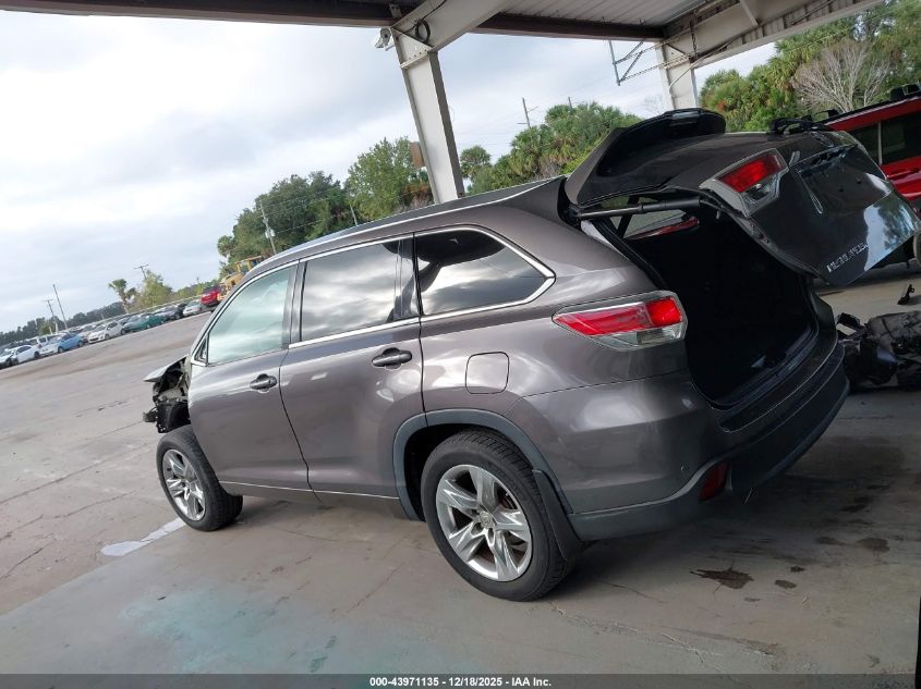 2014 Toyota Highlander Limited Platinum V6 VIN: 5TDDKRFHXES023402 Lot: 43971135