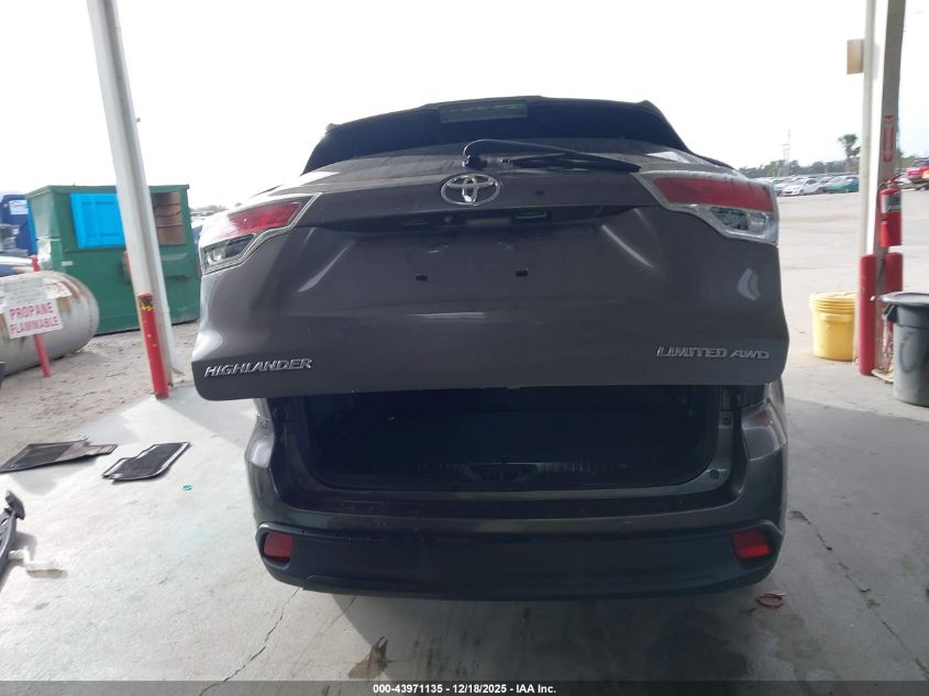 2014 Toyota Highlander Limited Platinum V6 VIN: 5TDDKRFHXES023402 Lot: 43971135