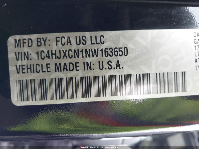 2022 Jeep Wrangler Rubicon 4X4 VIN: 1C4HJXCN1NW163650 Lot: 43971142
