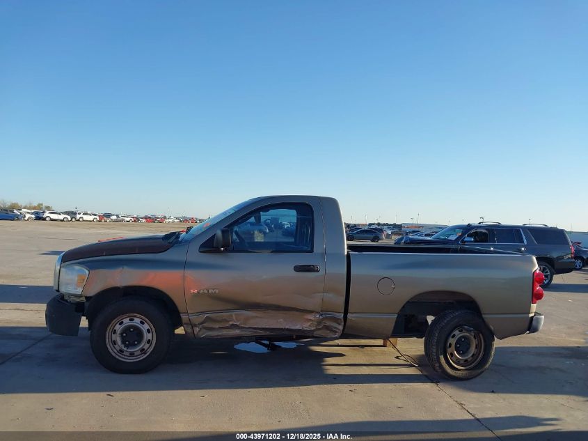 2008 Dodge Ram 1500 St/Sxt VIN: 1D7HA16K18J157031 Lot: 43971202