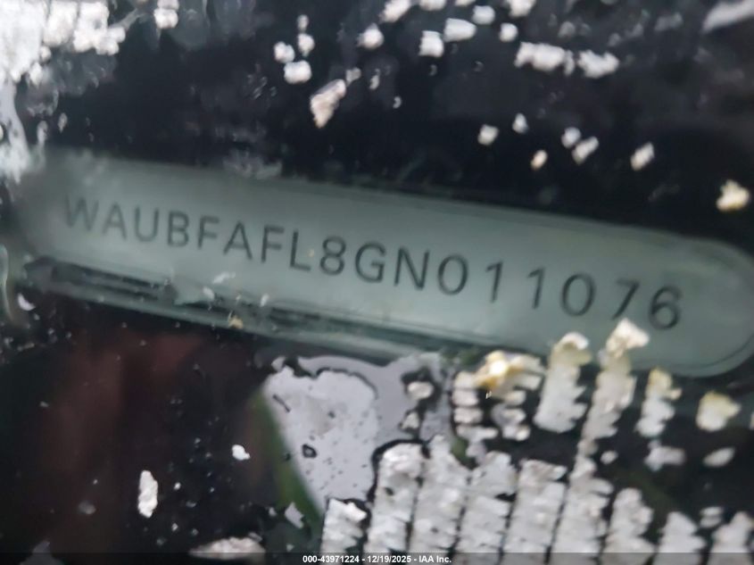 2016 Audi A4 2.0T Premium VIN: WAUBFAFL8GN011076 Lot: 43971224