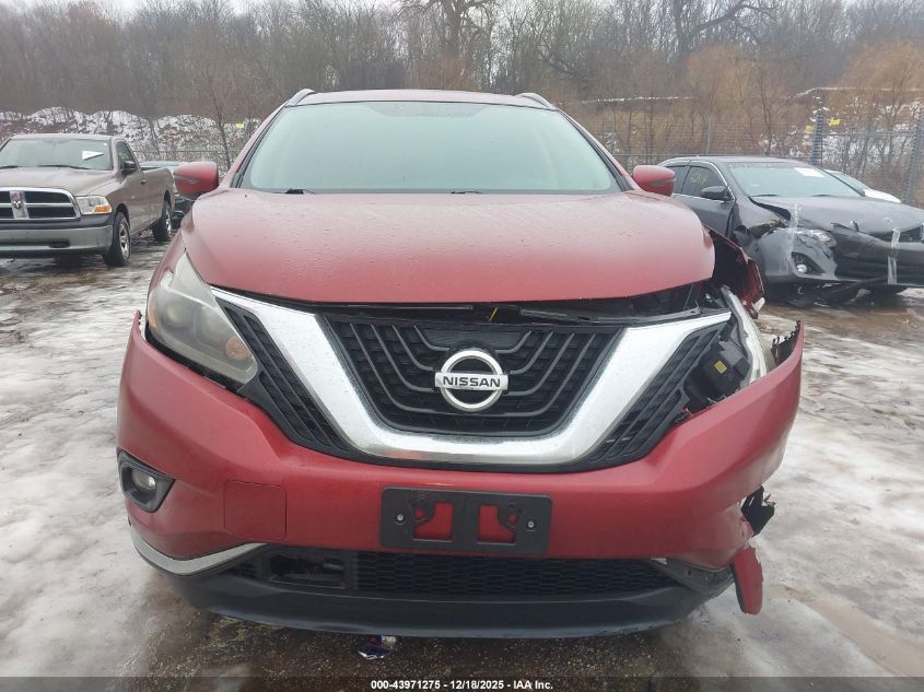 2018 Nissan Murano Sv VIN: 5N1AZ2MH1JN136675 Lot: 43971275