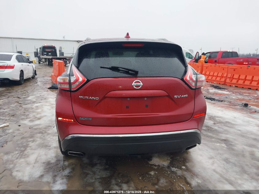 2018 Nissan Murano Sv VIN: 5N1AZ2MH1JN136675 Lot: 43971275