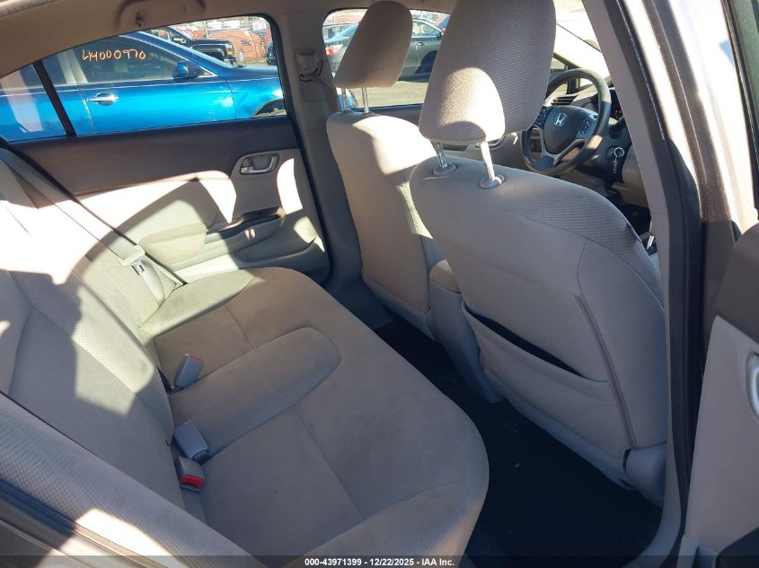 2012 Honda Civic Lx VIN: 19XFB2F54CE346499 Lot: 43971399