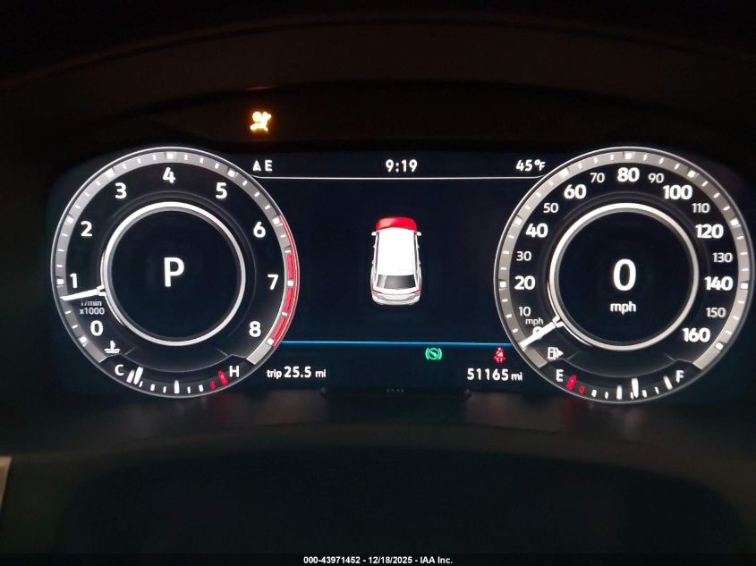 2019 Volkswagen Atlas 3.6L V6 Sel VIN: 1V2MR2CA8KC507901 Lot: 43971452