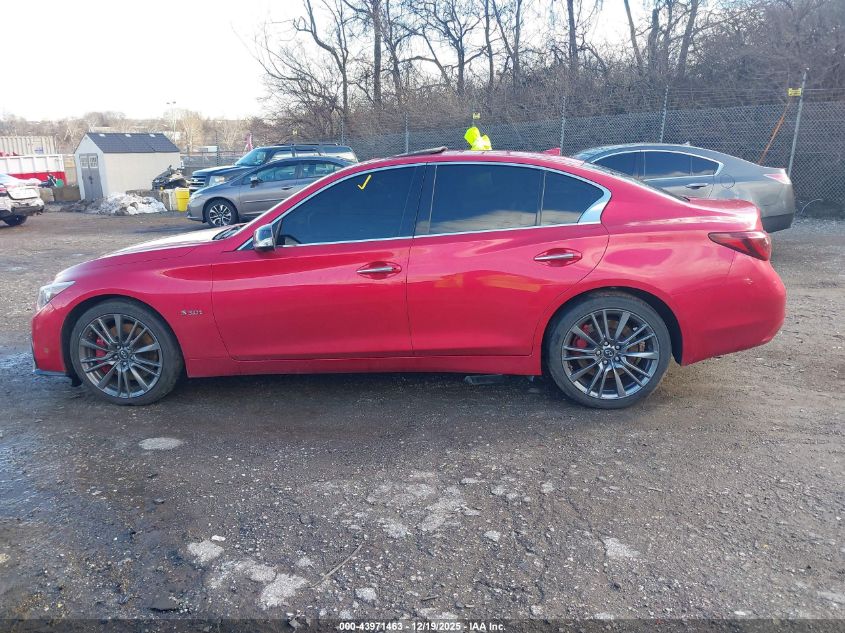 2018 Infiniti Q50 3.0T Red Sport 400 VIN: JN1FV7AR3JM481666 Lot: 43971463