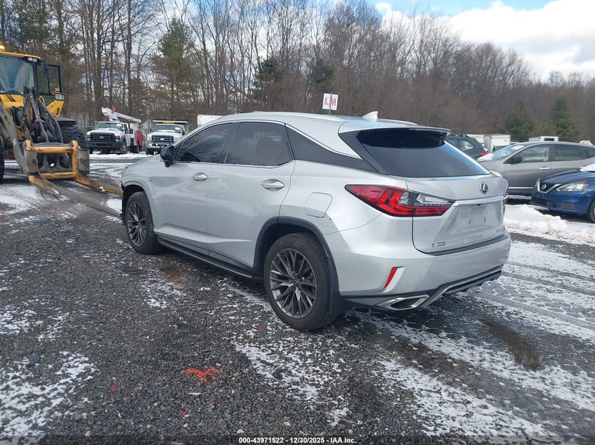 Vin: 2t2bzmca7hc133863, lot: 44467217, lexus rx 350 f sport 20173