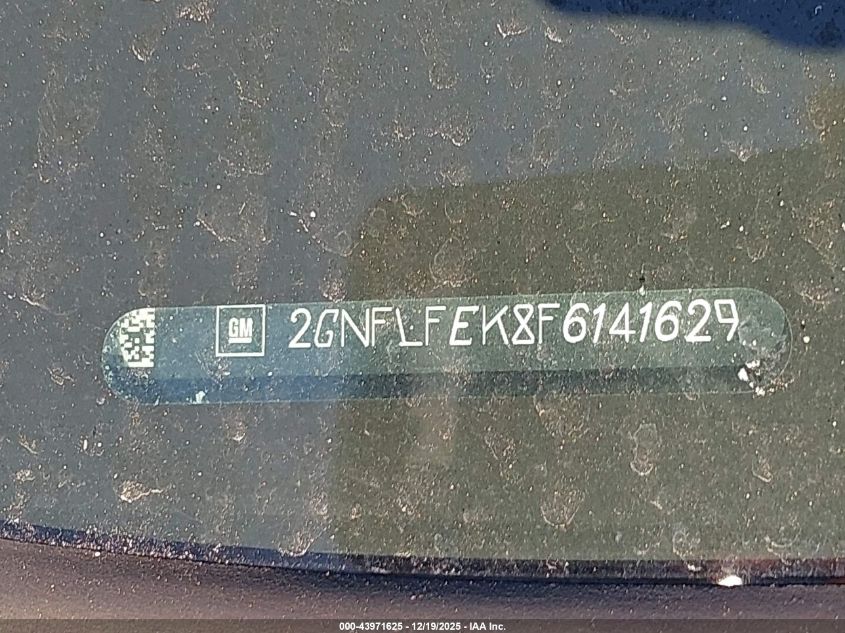 2015 Chevrolet Equinox 1Lt VIN: 2GNFLFEK8F6141629 Lot: 43971625