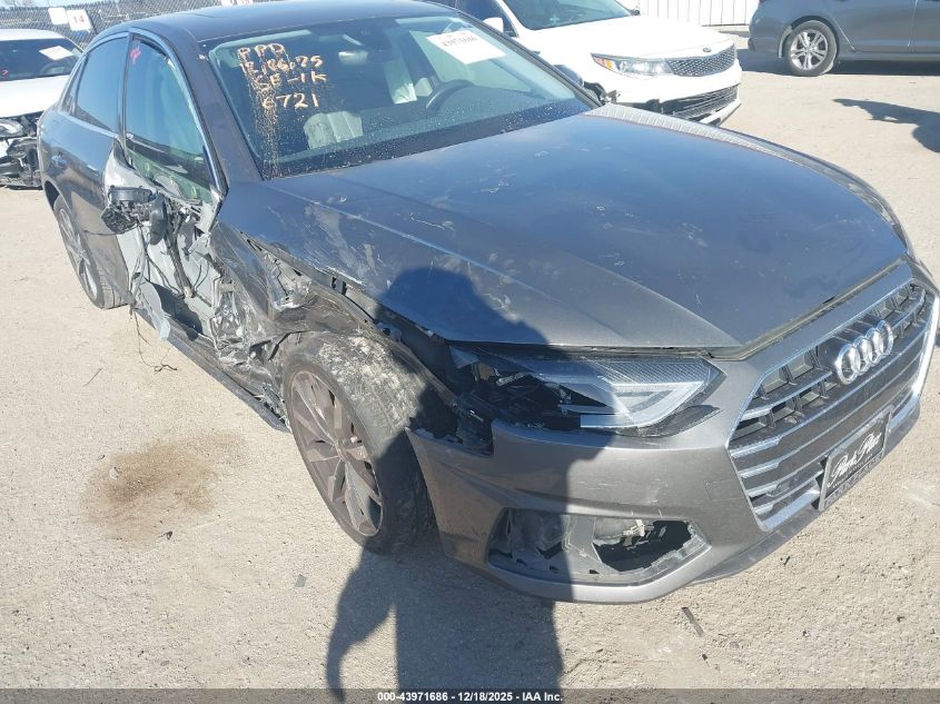 2020 Audi A4 Premium 40 Tfsi Front-Wheel Drive S Tronic VIN: WAUGMAF48LA056721 Lot: 43971686