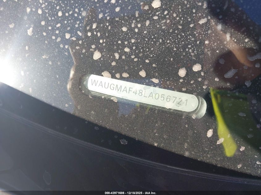 2020 Audi A4 Premium 40 Tfsi Front-Wheel Drive S Tronic VIN: WAUGMAF48LA056721 Lot: 43971686