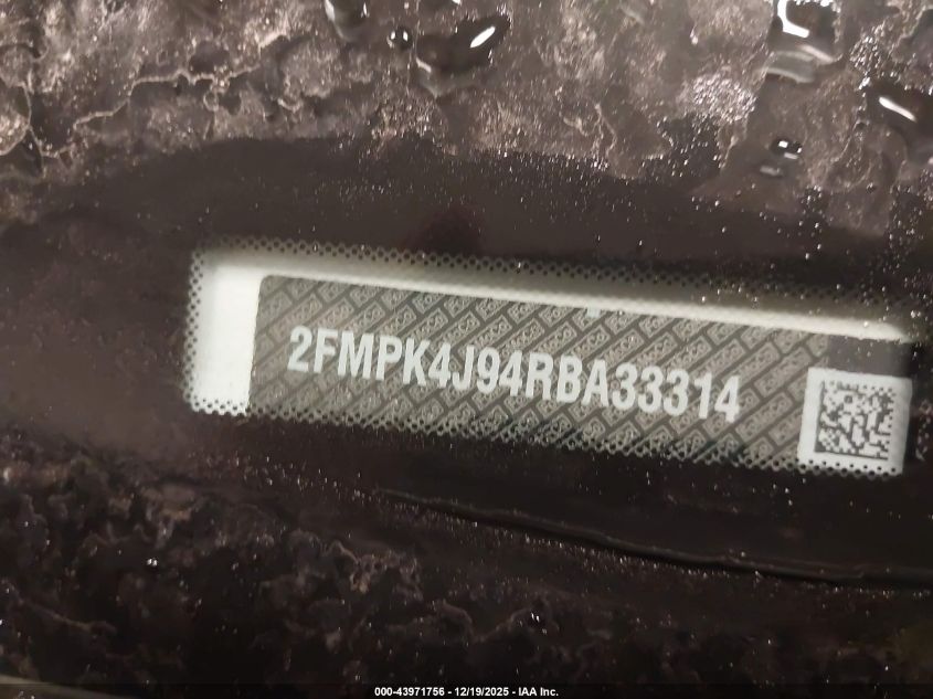 2024 Ford Edge Sel VIN: 2FMPK4J94RBA33314 Lot: 43971756