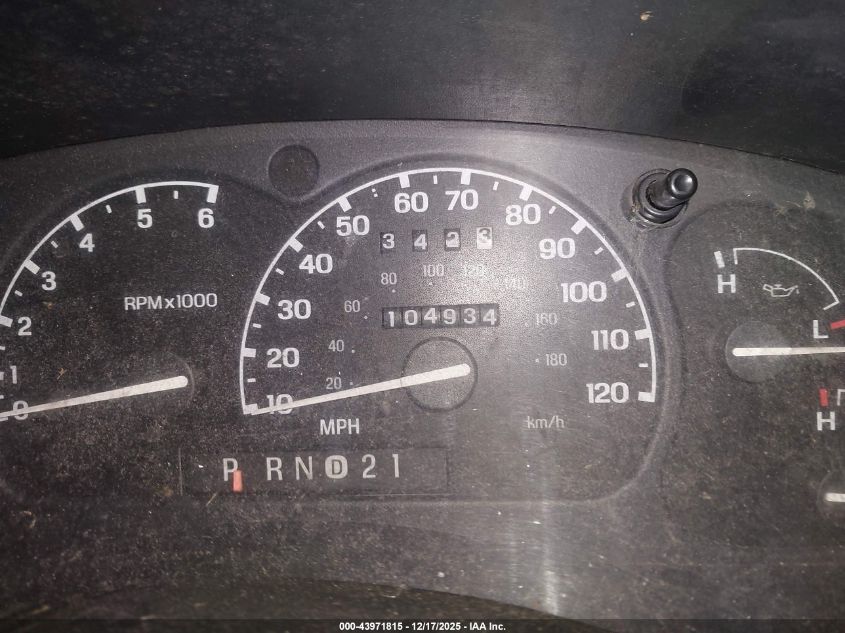 1997 Mercury Mountaineer VIN: 4M2DU55P5VUJ20234 Lot: 43971815