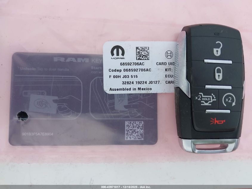 2025 Ram 1500 Laramie 4X4 5'7 Box VIN: 1C6SRFJP0SN658279 Lot: 43971817