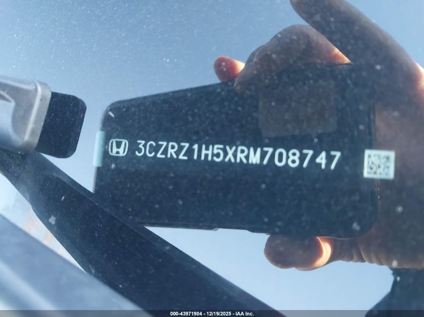 2024 Honda Hr-V 2Wd Sport W/O Bsi/Sport VIN: 3CZRZ1H5XRM708747 Lot: 43971904