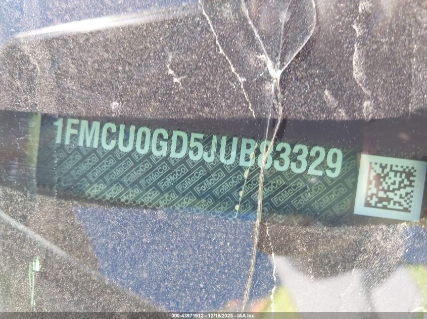 2018 Ford Escape Se VIN: 1FMCU0GD5JUB83329 Lot: 43971912