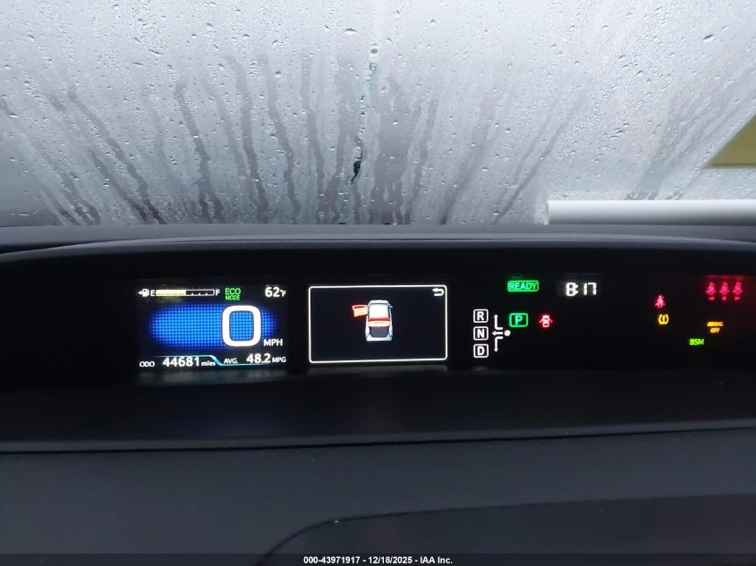 2017 Toyota Prius Four Touring VIN: JTDKARFU7H3527824 Lot: 43971917