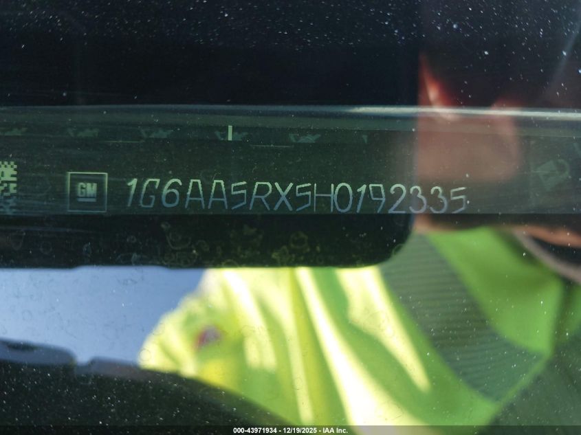2017 Cadillac Ats Standard VIN: 1G6AA5RX5H0192335 Lot: 43971934