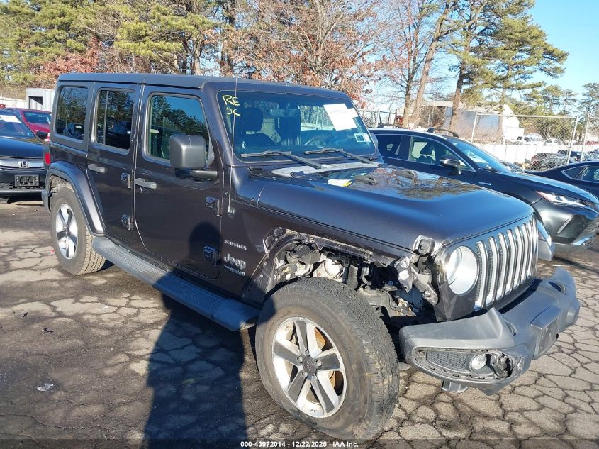 2019 Jeep Wrangler Unlimited Sahara 4X4 VIN: 1C4HJXEG6KW577369 Lot: 43972014