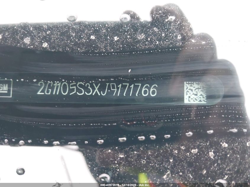 2018 Chevrolet Impala 1Lt VIN: 2G1105S3XJ9171766 Lot: 43972016