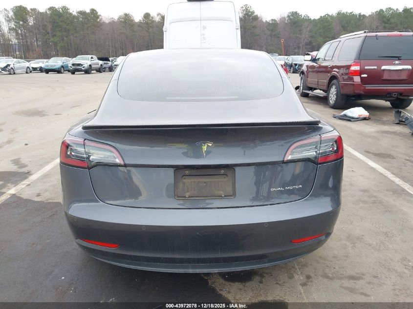 2019 Tesla Model 3 Long Range/Performance VIN: 5YJ3E1EB7KF437559 Lot: 43972078