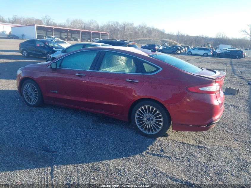 2013 Ford Fusion Hybrid Titanium VIN: 3FA6P0RU4DR277063 Lot: 43972181