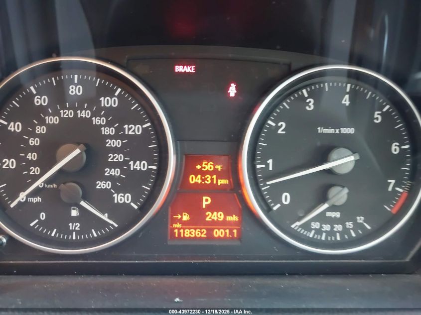 2011 BMW 328I xDrive VIN: WBAPK5G58BNN30422 Lot: 43972230