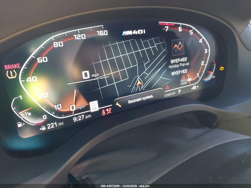 2021 BMW X4 M40I VIN: 5UX2V5C03M9F04922 Lot: 43972299