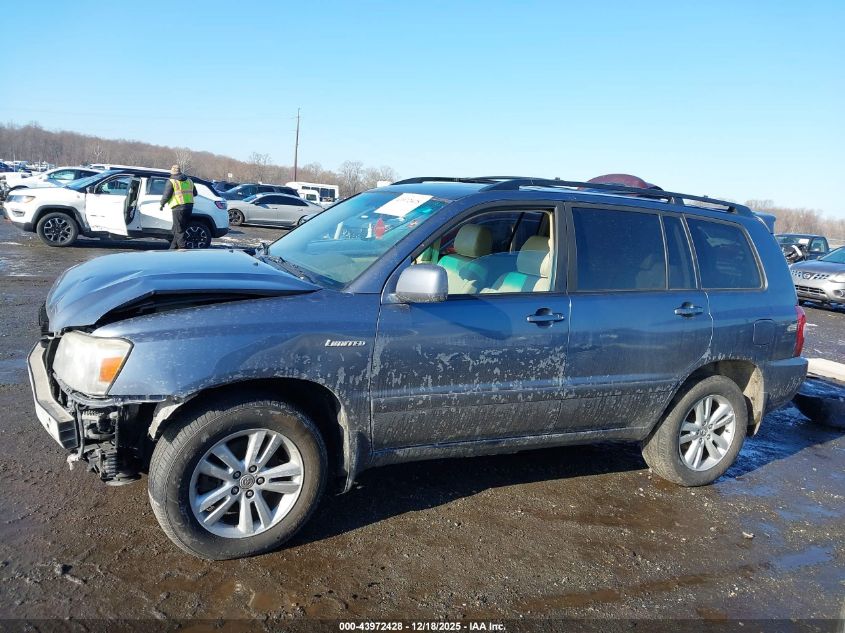2006 Toyota Highlander Hybrid Limited V6 VIN: JTEDW21A360002820 Lot: 43972428