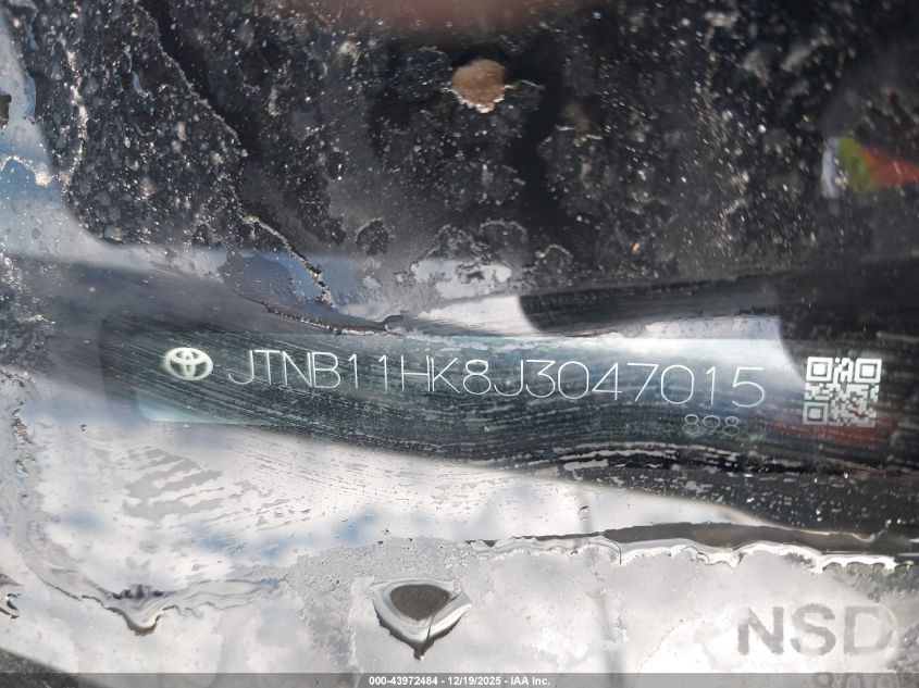 2018 Toyota Camry Le VIN: JTNB11HK8J3047015 Lot: 43972484