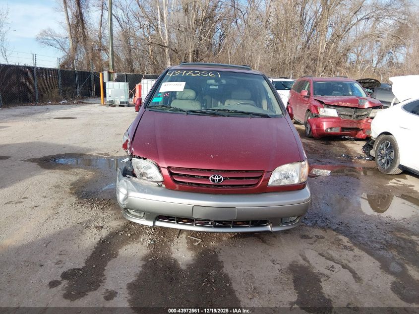 2001 Toyota Sienna Xle VIN: 4T3ZF13C41U364601 Lot: 43972561