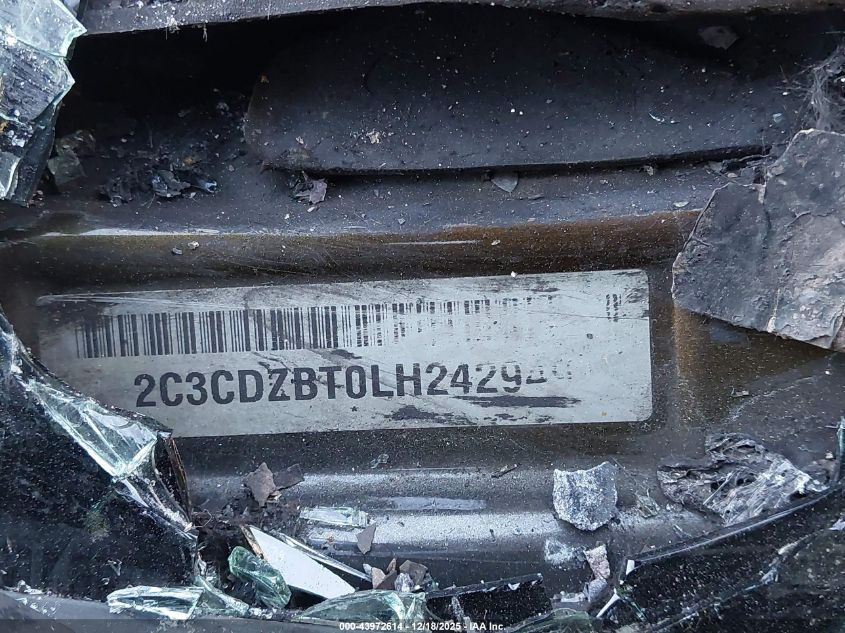 2020 Dodge Challenger R/T VIN: 2C3CDZBT0LH242949 Lot: 43972614