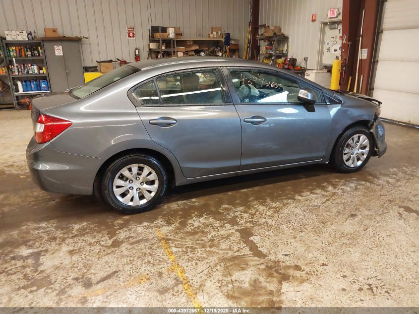 2012 Honda Civic Lx VIN: 2HGFB2F53CH605599 Lot: 43972667